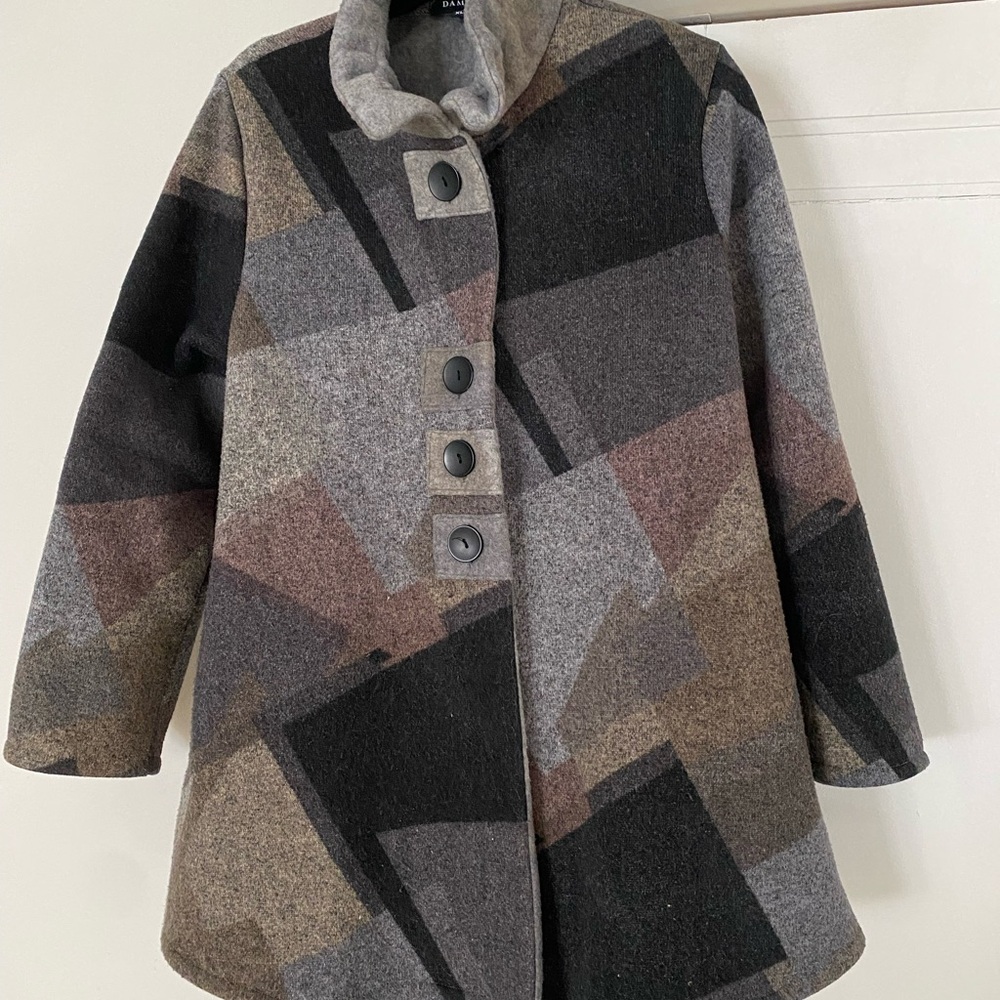 INC International Concepts Women's Geometric Wool Cape